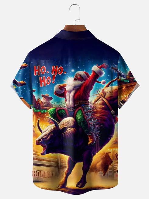 Men's Christmas Funny Graphic Short Sleeve Hawaiian Shirt